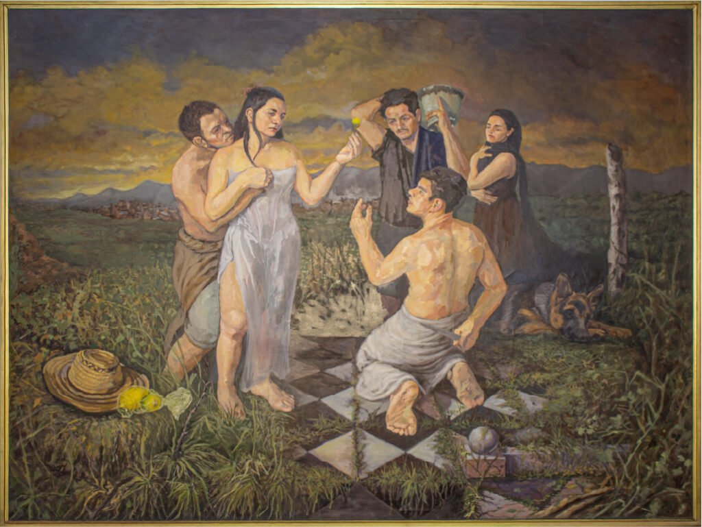 Temple sobre lienzo por David Lemus